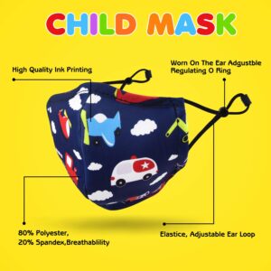 CIKIShield 6 Pack Children Cloth Face Mask for 9-14 Kids Boys face Shield Washable Reusable Protective Cover