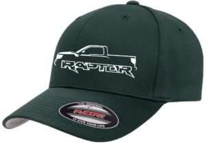 2010-14 ford svt raptor f150 truck outline design flexfit 6277 athletic baseball fitted hat cap forest l/xl