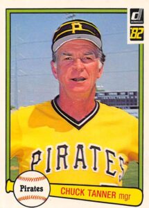 1982 donruss baseball #150 chuck tanner pittsburgh pirates mg manager offical mlb major league baseball trading card