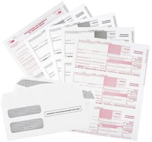 1099 nec tax forms 2023 with envelopes, 4 part 15 pack tax forms kit and 15 self-seal envelopes –great for quickbooks and accounting software, value pack for business - made in the usa - 15-pack