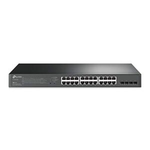 tp-link tl-sg2428p | jetstream 24 port gigabit smart managed poe switch | 24 poe+ ports @250w, 4 sfp slots | omada sdn integrated | poe recovery | ipv6 | static routing
