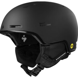 sweet protection looper mips helmet - adjustable hardshell ski and snowboarding helmet with ventilation, google and audio compatible, dirt black, small/medium