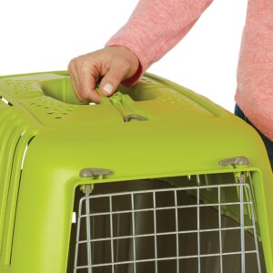 MidWest Homes for Pets Spree Travel Pet Carrier, Dog Carrier Features Easy Assembly and Not The Tedious Nut & Bolt Assembly of Competitors, Green, 24-Inch Small Dog Breeds (1424SPG)