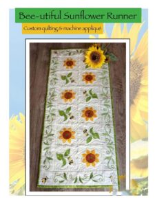 amelia scott designs bee-utiful sunflower runner pattern
