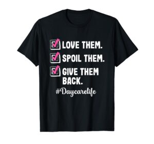 love daycare provider childcare teacher appreciation t-shirt