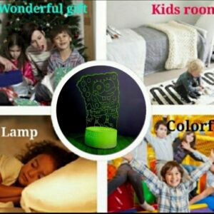 Z ZILLION CRAFT Night Light for Kids Bedroom. Remote Control Multi Color Mode 3D illusional lamp. Best Gift for Kids Birthday, Christmas. Easy use with USB Charging.