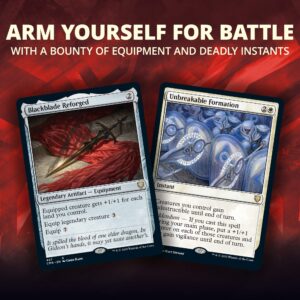 Magic: The Gathering Commander Legends – Arm for Battle | 100 Card Ready-to-Play Deck | 1 Foil Commander | Red-White, C78590000