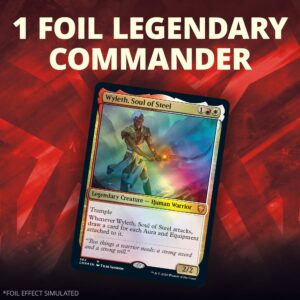 Magic: The Gathering Commander Legends – Arm for Battle | 100 Card Ready-to-Play Deck | 1 Foil Commander | Red-White, C78590000