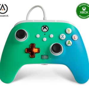 PowerA Enhanced Wired Controller for Xbox Series X|S - Seafoam Fade, gamepad, wired video game controller, gaming controller, Xbox Series X|S