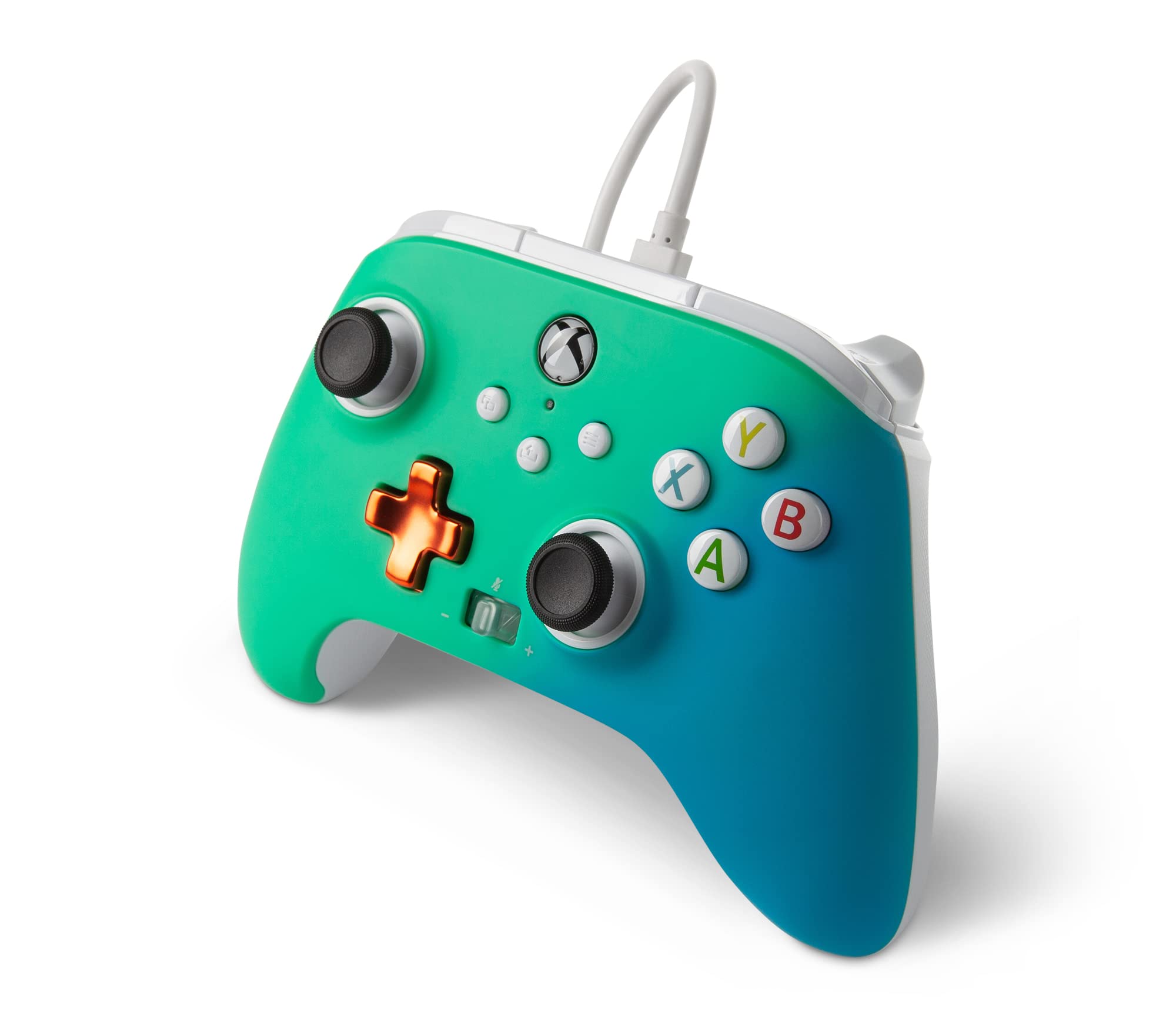 PowerA Enhanced Wired Controller for Xbox Series X|S - Seafoam Fade, gamepad, wired video game controller, gaming controller, Xbox Series X|S