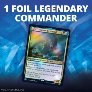 Magic: The Gathering Commander Legends – Reap the Tides | 100 Card Ready-to-Play Deck | 1 Foil Commander | Blue-Green