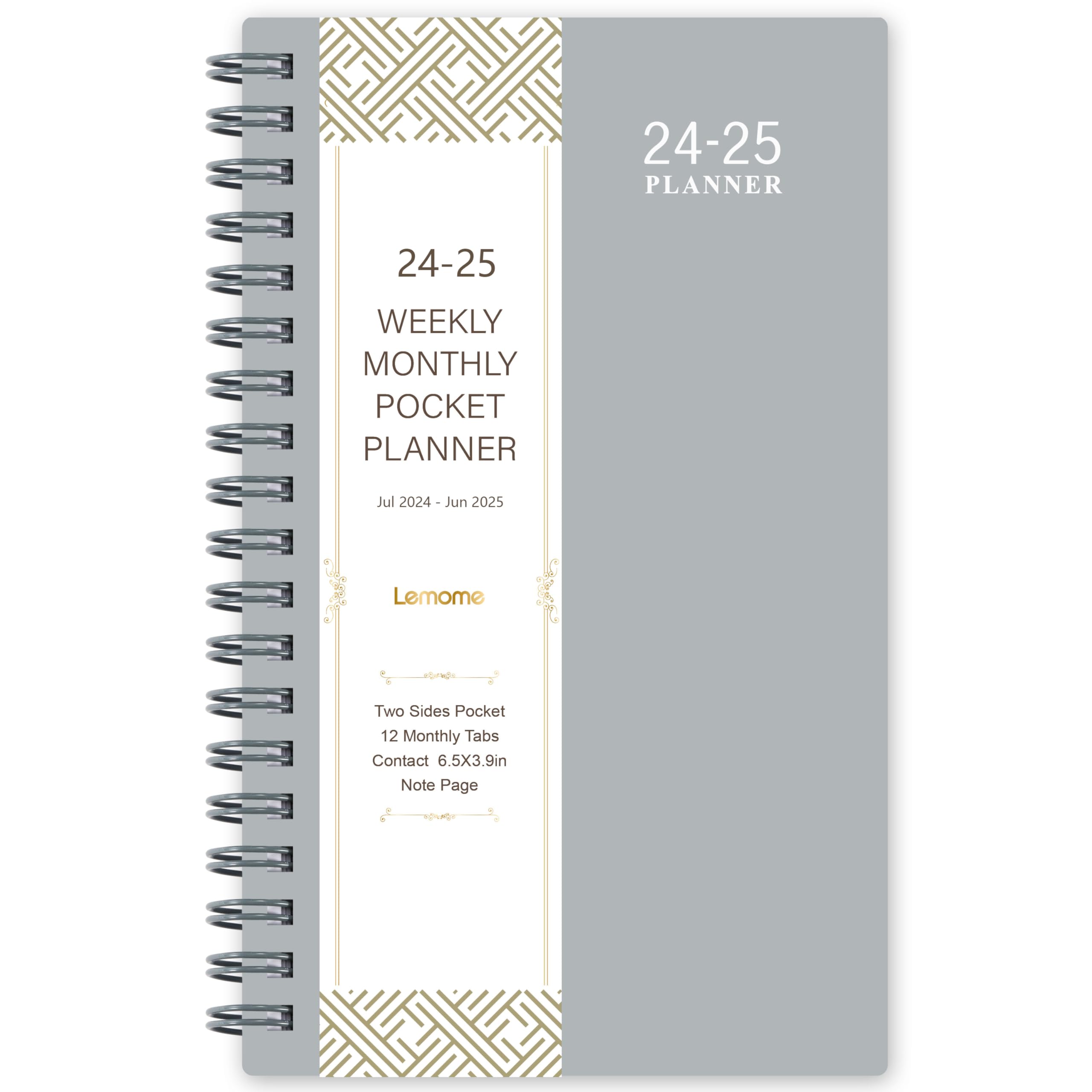 2024-2025 Pocket Planner/Calendar - Weekly & Monthly Pocket Planner, JUL. 2024 - Jun. 2025, 6.8" x 4.3", Strong Twin - Wire Binding, plastic cover