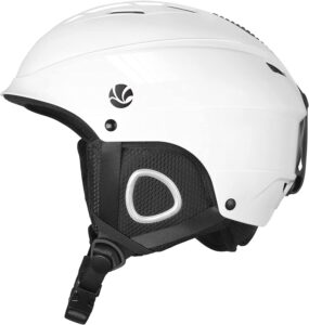 vanrora ski helmet, snowboard helmet - glossy white, m