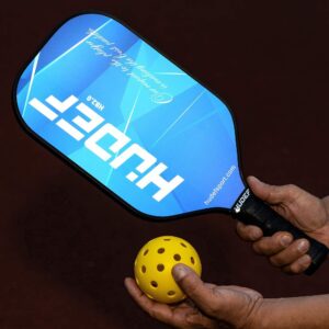 HUDEF HB 2.0 Purple+ Blue Pickleball Paddles, Lightweight Graphite Carbon Fiber Face Racquet Rackets Elongated Racket,Honeycomb Core,Cushion Comfort Grip USAPA Approved