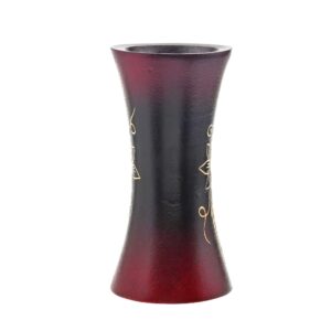 AeraVida Pretty Asian Flower Red and Black Natural Mango Tree Wood Flower Vase | Modern Farmhouse Home Décor | Kitchen Bedroom Living Room Home Decoration