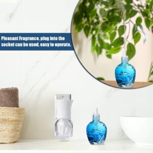 2 Pieces Wall Plug-in Diffuser Fragrance Plug with 4 Pieces Empty Bottles for Spreading Essential Oils Home Bathroom (White)