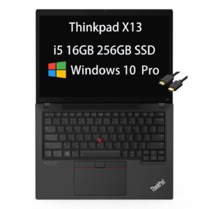 lenovo thinkpad x13 gen 2 13.3" wuxga (intel 4-core i5-1145g7 vpro, 16gb ram, 256gb ssd) business laptop, backlit, fingerprint, thunderbolt 4, webcam, wi-fi 6, ist cable, win 10 pro/win 11 pro