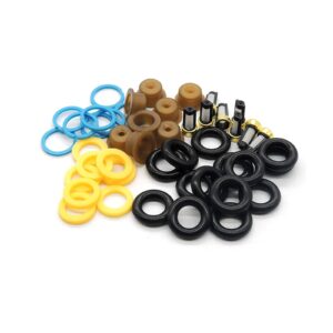 HiSport Fuel Injector Seal Kits Include O-rings, Pintle Caps, Seal Spacers and Filter Baskets Universal Repair Set Replaces 0280150962 [8 Set]