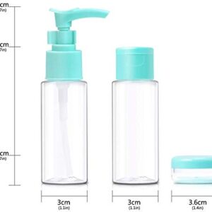 Tsa Approved Travel Toiletries Bottles/Containers Kit (LEAKPROOF BPA FREE) Travel Essentials Accessories - 13 Pieces/Clear Case