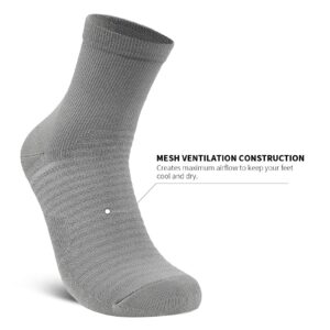 Compression Running Ankle Socks for Men and Women (6 Pairs), Quarter Athletic Socks for Running, Cycling, Golf, Work