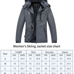 Pdbokew Women's Skiing Snowboarding Jackets Fleece Hood Mountain Snow Coat