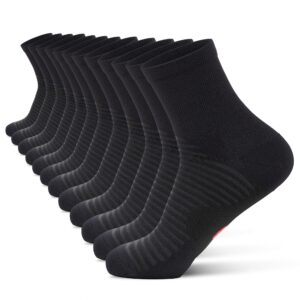 compression running ankle socks for men and women (6 pairs), quarter athletic socks for running, cycling, golf, work