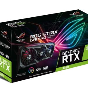 ASUS ROG STRIX NVIDIA GeForce RTX 3080 OC Edition Gaming Graphics Card (PCIe 4.0, 10GB GDDR6X, HDMI 2.1, DisplayPort 1.4a, Axial-Tech Fan Design, 2.9-Slot, Super Alloy Power II, GPU Tweak II)