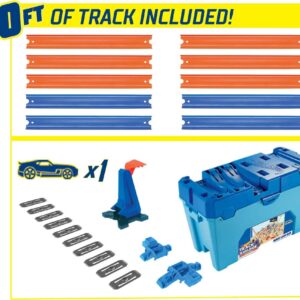 Hot Wheels Track Builder Multi Loop Box Ultimate Storage 10 Feet of Track, Connectors, Launcher, Diecast Car, Portable Ages 4 and Above