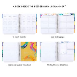 Erin Condren 7x9 Coiled Life Planner (January 2024 - December 2024) - 2024 Layers Colorful Classic Cover, Hourly Layout, Inspire Theme, Platinum Coil