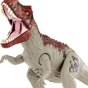 Mattel Jurassic World Camp Cretaceous Roar Attack Ceratosaurus Dinosaur Action Figure Toy with Strike Feature and Sounds