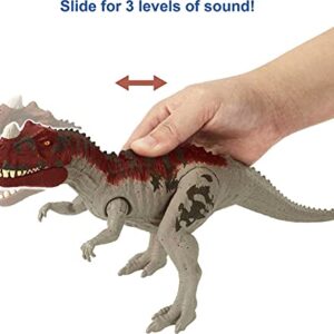 Mattel Jurassic World Camp Cretaceous Roar Attack Ceratosaurus Dinosaur Action Figure Toy with Strike Feature and Sounds