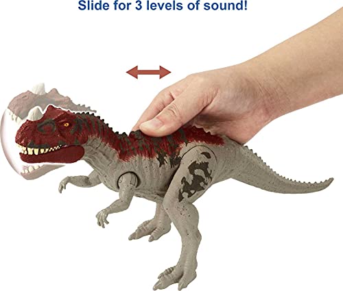 Mattel Jurassic World Camp Cretaceous Roar Attack Ceratosaurus Dinosaur Action Figure Toy with Strike Feature and Sounds