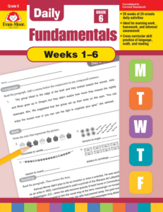 daily fundamentals cross curricular bundle, grade 6, weeks 1 6