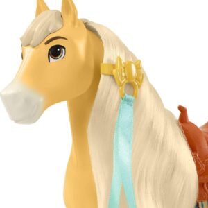 Mattel Spirit Untamed Miradero Festival Styling Chica Linda Horse (8-in) with Long Mane and Tail & Hair Play Accessories, Great Gift for Ages 3 Years Old & Up