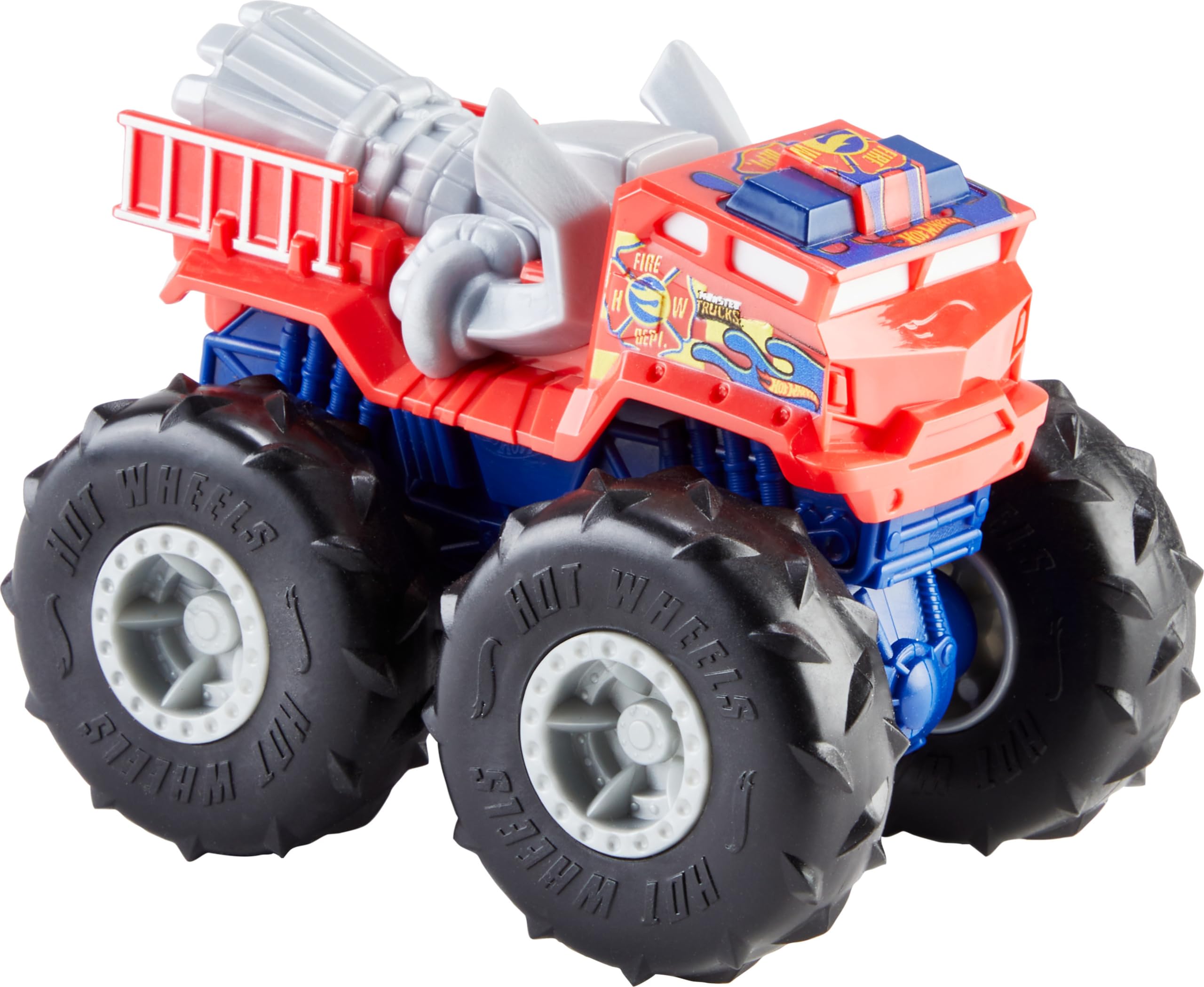 Hot Wheels Monster Trucks Twisted Tredz Vehicles, Creature-Themed 1:43 Scale Toy Truck with Pull-Back Motor & Giant Wheels, Gift for Kids Ages 3 Years Old & Up