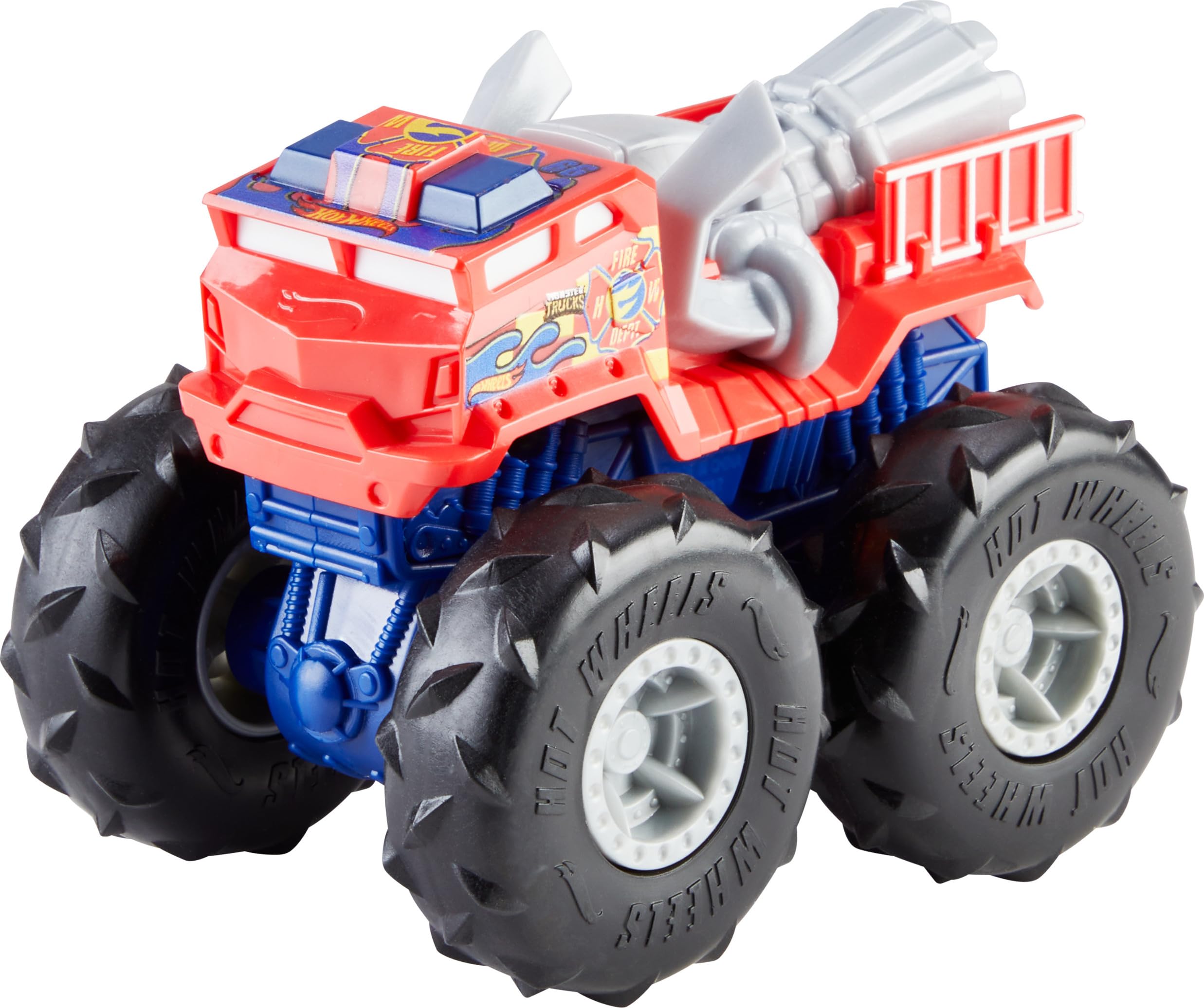 Hot Wheels Monster Trucks Twisted Tredz Vehicles, Creature-Themed 1:43 Scale Toy Truck with Pull-Back Motor & Giant Wheels, Gift for Kids Ages 3 Years Old & Up