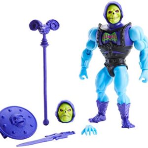 Masters of the Universe Origins Deluxe Skeletor Action Figure, 5.5-in Battle Character for Storytelling Play and Display, Gift for 6 to 10-Year-Olds and Adult Collectors