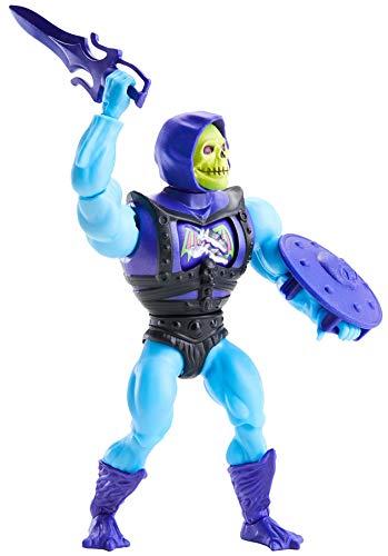 Masters of the Universe Origins Deluxe Skeletor Action Figure, 5.5-in Battle Character for Storytelling Play and Display, Gift for 6 to 10-Year-Olds and Adult Collectors