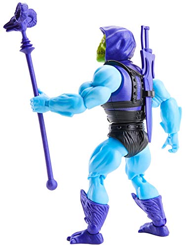 Masters of the Universe Origins Deluxe Skeletor Action Figure, 5.5-in Battle Character for Storytelling Play and Display, Gift for 6 to 10-Year-Olds and Adult Collectors