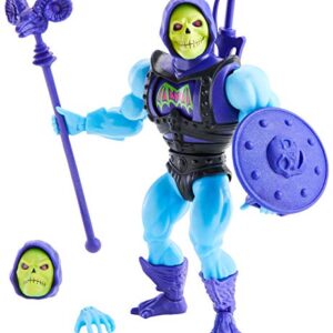 Masters of the Universe Origins Deluxe Skeletor Action Figure, 5.5-in Battle Character for Storytelling Play and Display, Gift for 6 to 10-Year-Olds and Adult Collectors