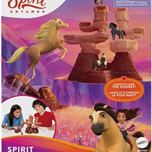 Mattel Games Spirit Untamed Hoppin’ Horses Kids Game Horse Launcher Game with Mountain Tower, Mini Horse Playing Pieces for 2, 3, or 4 Players, 5 Years Old & Up