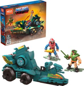 mega masters of the universe battle ram and sky sled attack vehicle construction set, building toys for boys