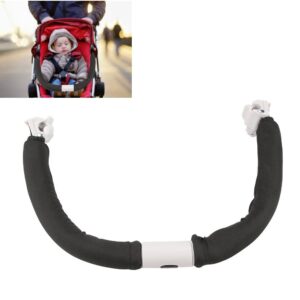 baby pushchair bumper bars adjustable baby stroller handle handlebar detachable safe armrest baby trolley accessories stroller handle extender (black)