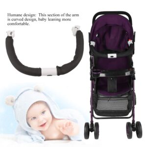 Baby Pushchair Bumper Bars Adjustable Baby Stroller Handle Handlebar Detachable Safe Armrest Baby Trolley Accessories Stroller Handle Extender (Black)