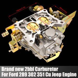 2 Barrel Carburetor Carb 2100 Carburetor 2150 Carburetor Compatible with Ford 289 302 351 Cu Jeep Engine F100 F250 F350 with Electric Choke Mounting Gasket - 302 carburetor by BOOTOP PIN