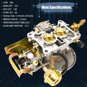 2 Barrel Carburetor Carb 2100 Carburetor 2150 Carburetor Compatible with Ford 289 302 351 Cu Jeep Engine F100 F250 F350 with Electric Choke Mounting Gasket - 302 carburetor by BOOTOP PIN