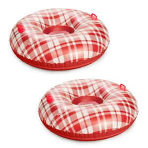 funboy bndl inflatable tube, two pack, retro plaid two pack