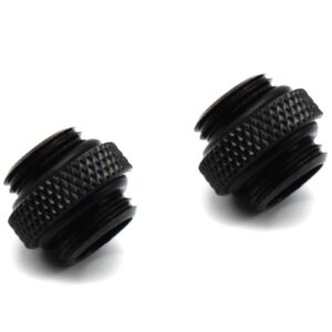 g1/4 male to male extender fitting，lbtodh 2pcs elbow water cooling fittings for computer water cooling system(black)