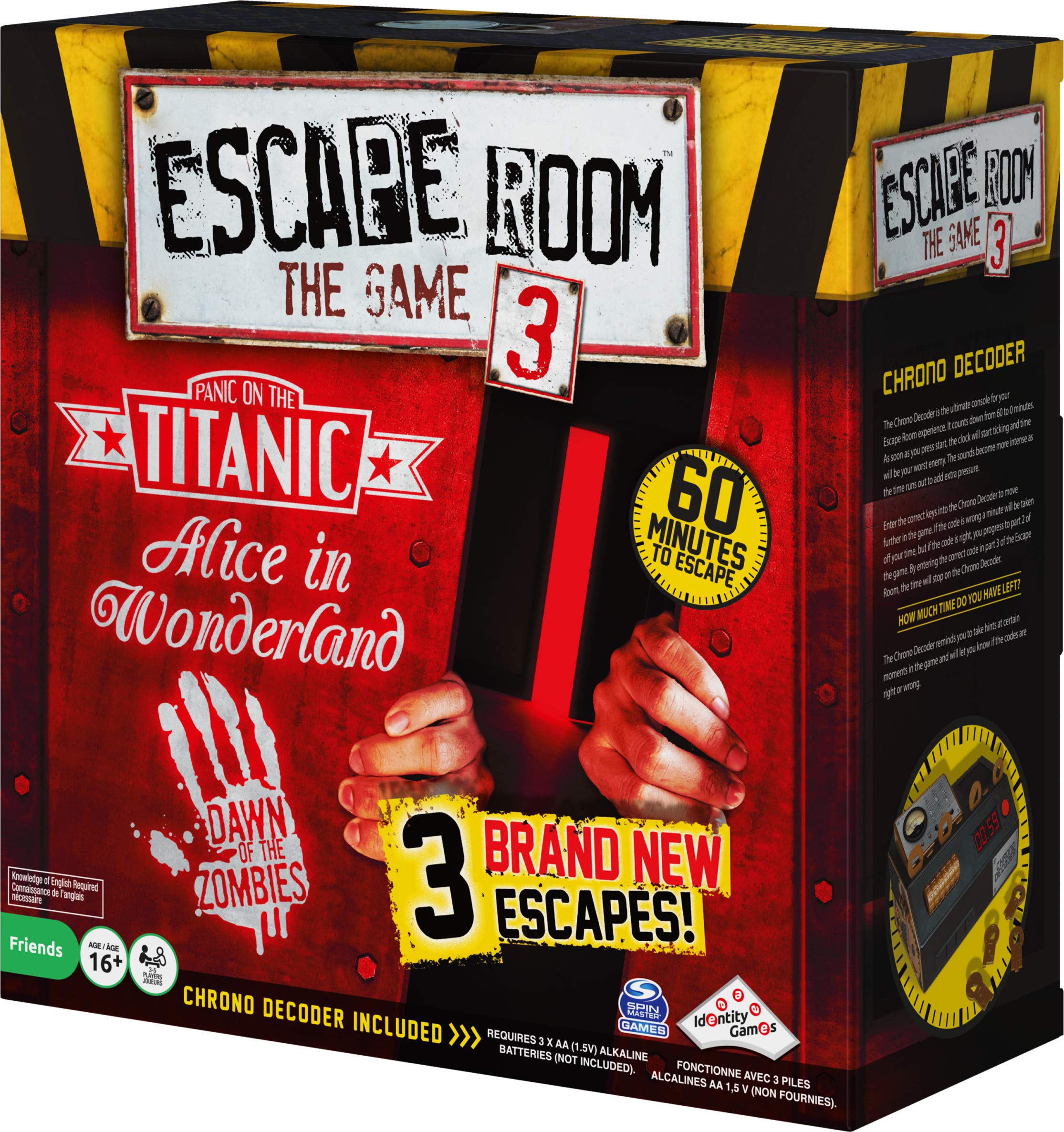 Spin Master Escape Room Version 3 Board Game, for Adults and Kids Ages 16 and up (20130825)