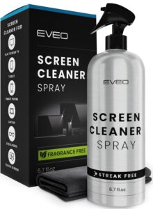 screen cleaner spray - tv screen cleaner spray and wipe, computer screen cleaner for electronic devices: tv, laptop, iphone, ipad, computer, macbook- tv cleaner for smart tv-microfiber cleaning cloth